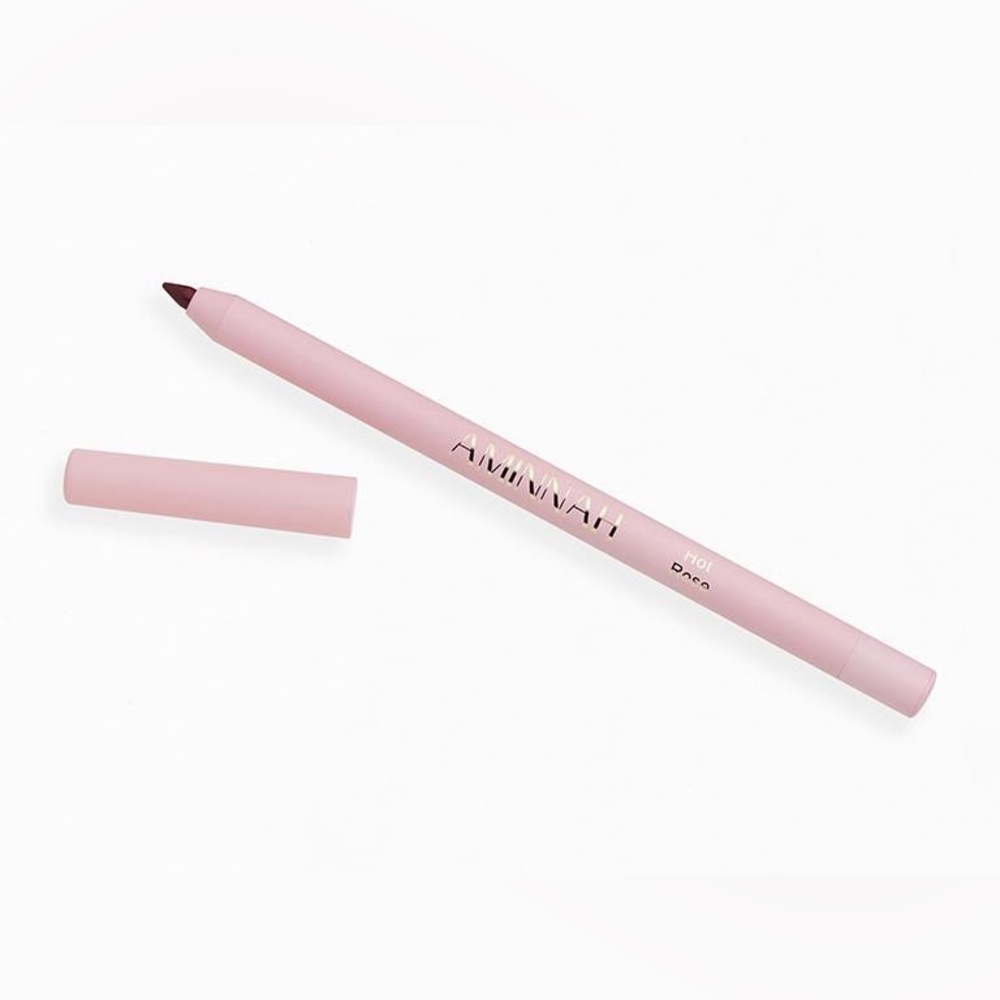 aminnah lip liner shade hot rose